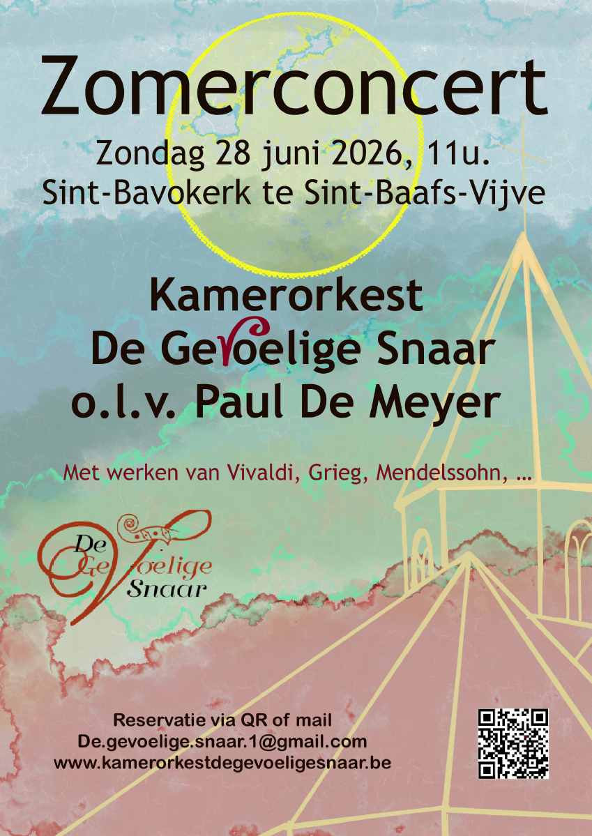 affiche zomerconcert DeGeVoeligeSnaar